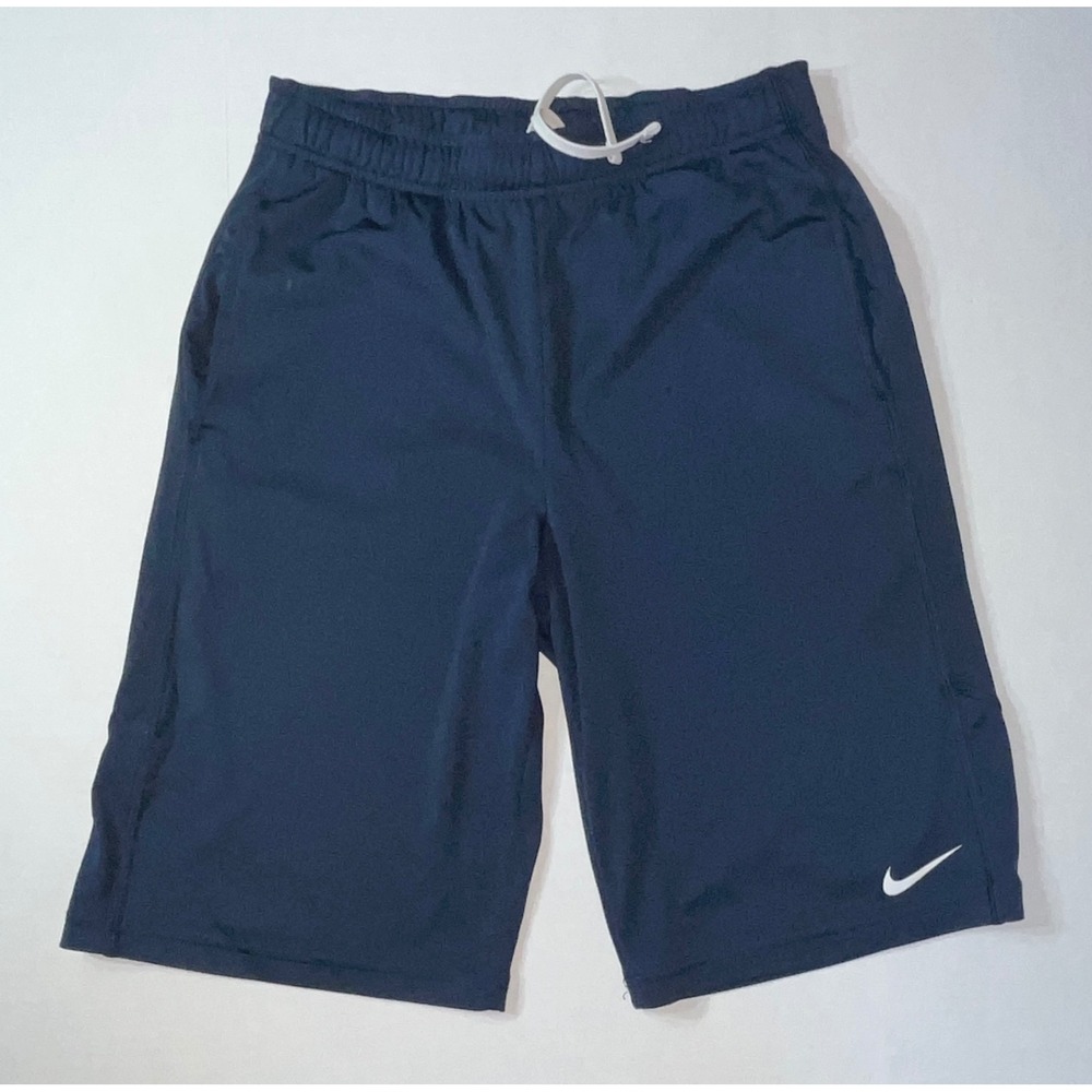 Nike Dri-FIT Shorts Mens Large Navy Blue Athletic Basketball Swoosh Logo